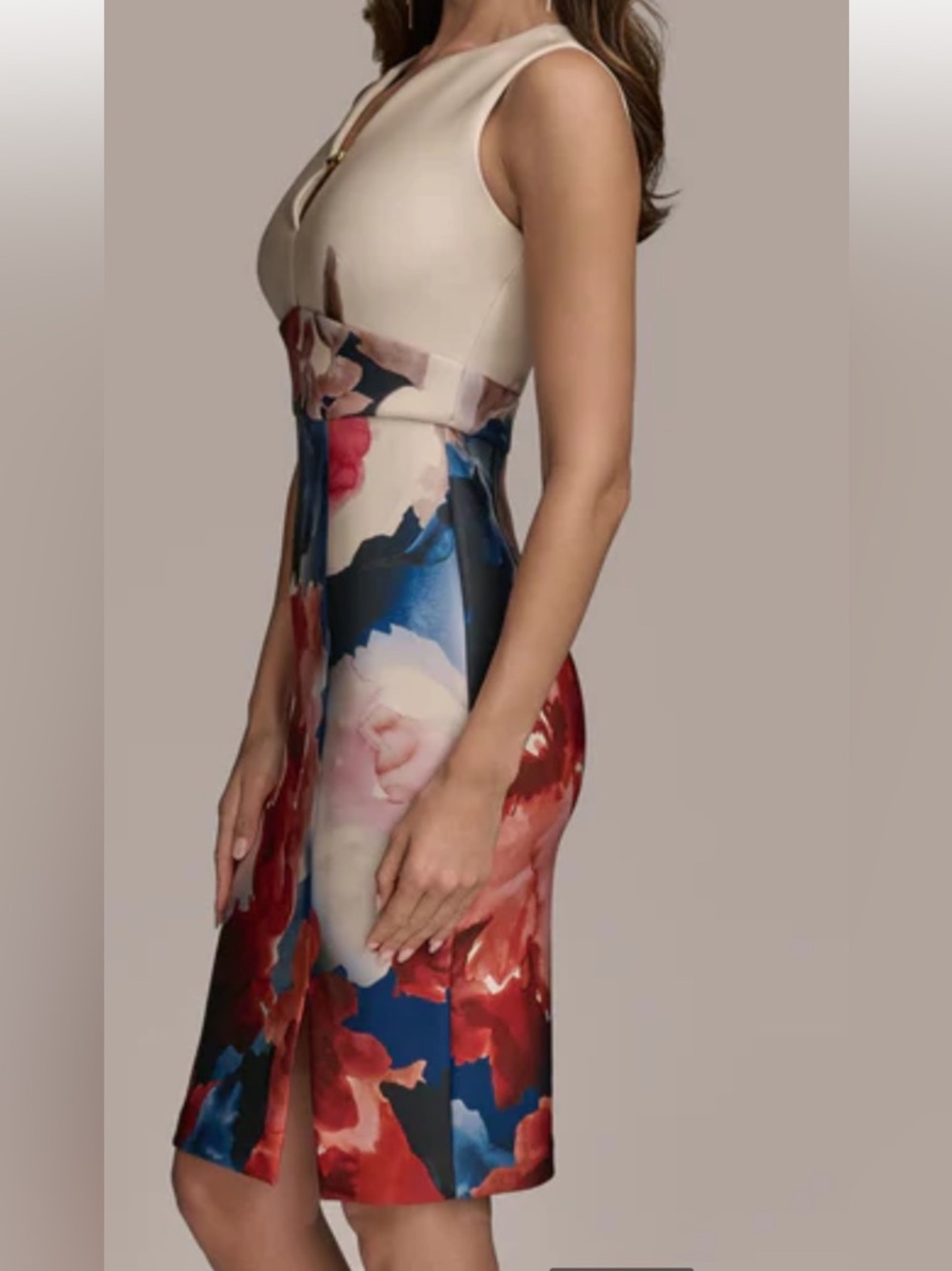 Donna Karan NY Women's Sleeveless Scuba Sheath Dress size 4P NEW - Picture 3 of 13